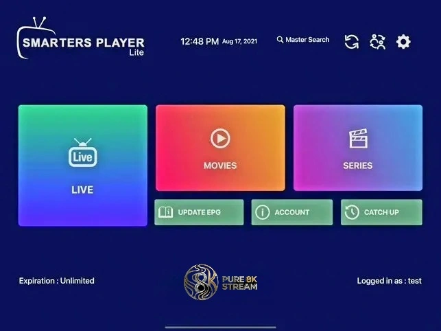 IPTV Smarters successfully installed on Apple TV